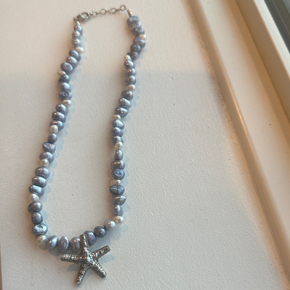 Elegant Starfish Pearl Necklace